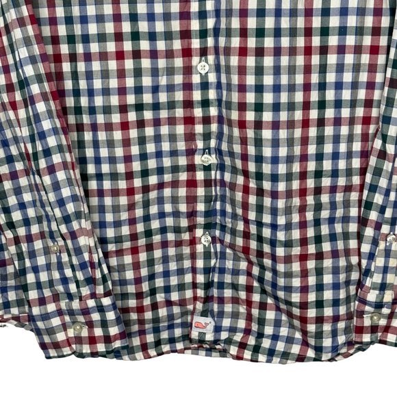 Vineyard Vines Murray Shirt Gingham Checkered Long Sleeve Button Front Size Md - Picture 3 of 5